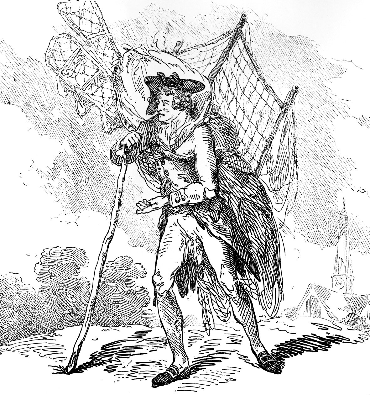 Aerostation out at Elbows or The Traveller Aeronaut, 1786 autorstwa Thomas Rowlandson