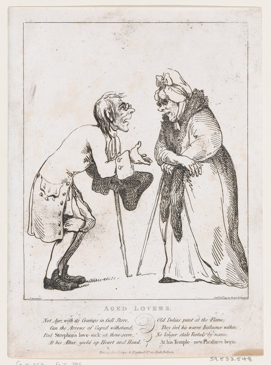 Aged Lovers, 2 stycznia 1797 r., 2 stycznia 1797 r. autorstwa Thomas Rowlandson