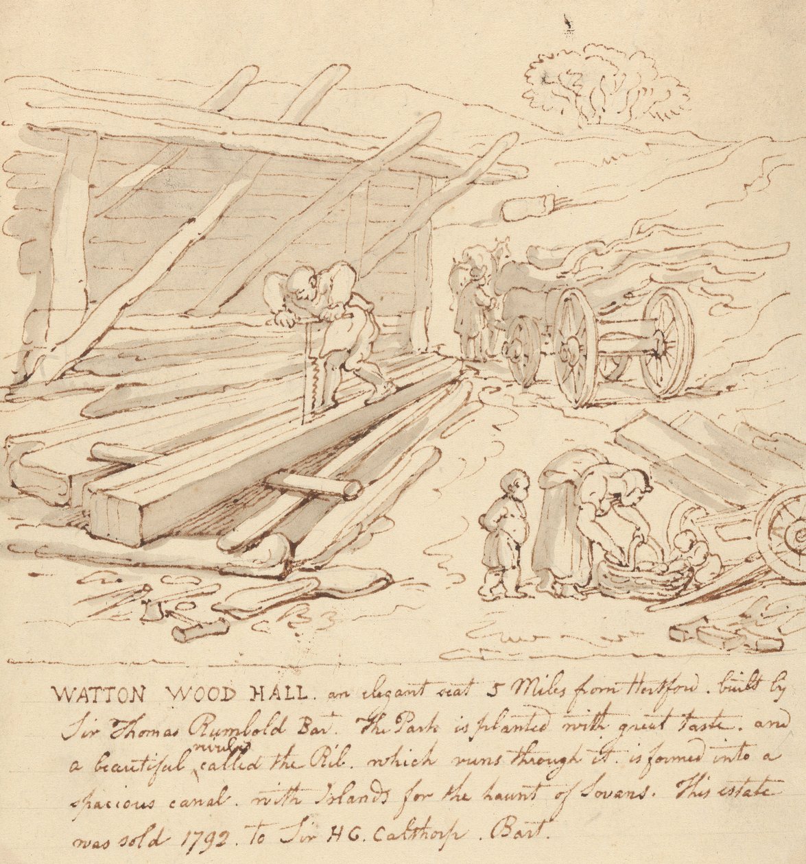 Rysunek z albumu autorstwa Thomas Rowlandson