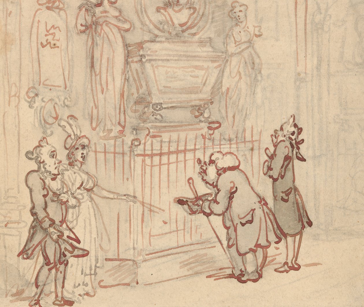 Rysunek z albumu autorstwa Thomas Rowlandson