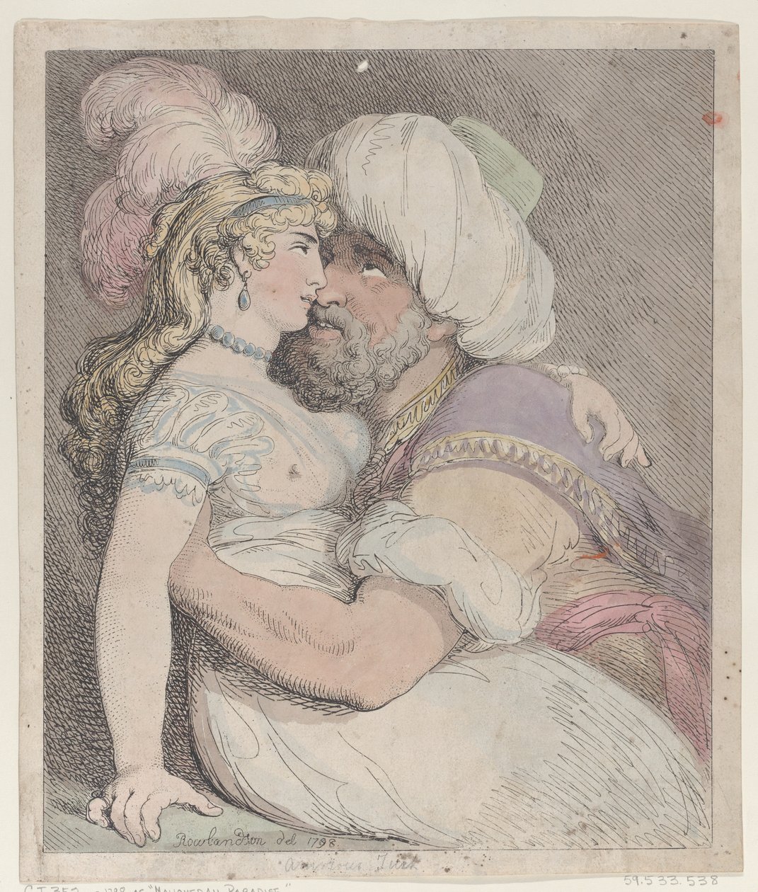 Zakochany Turczyn autorstwa Thomas Rowlandson