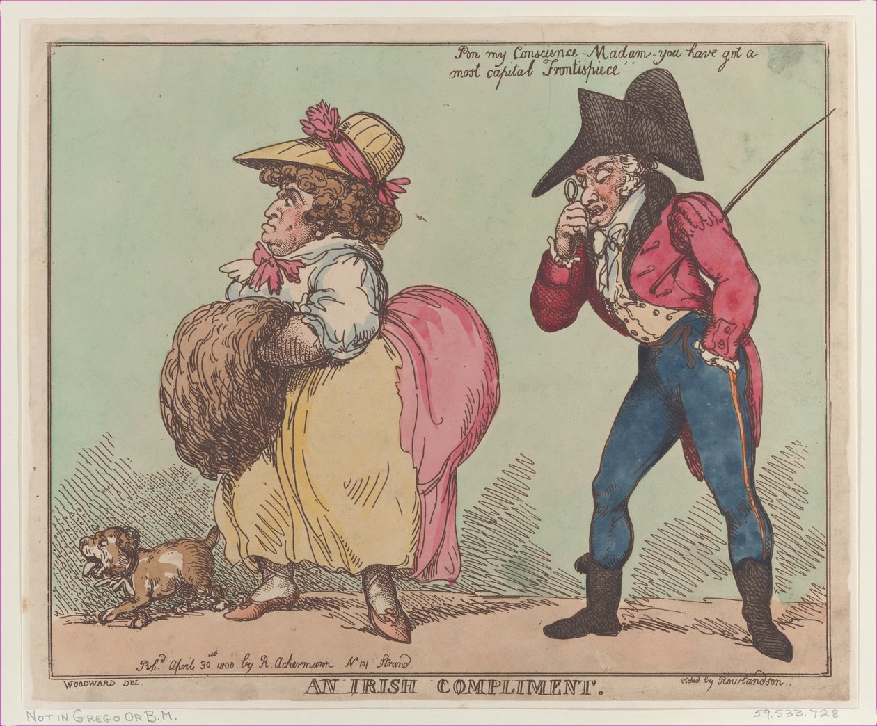 Irlandzki komplement, 30 kwietnia 1800 r., 30 kwietnia 1800 r. autorstwa Thomas Rowlandson