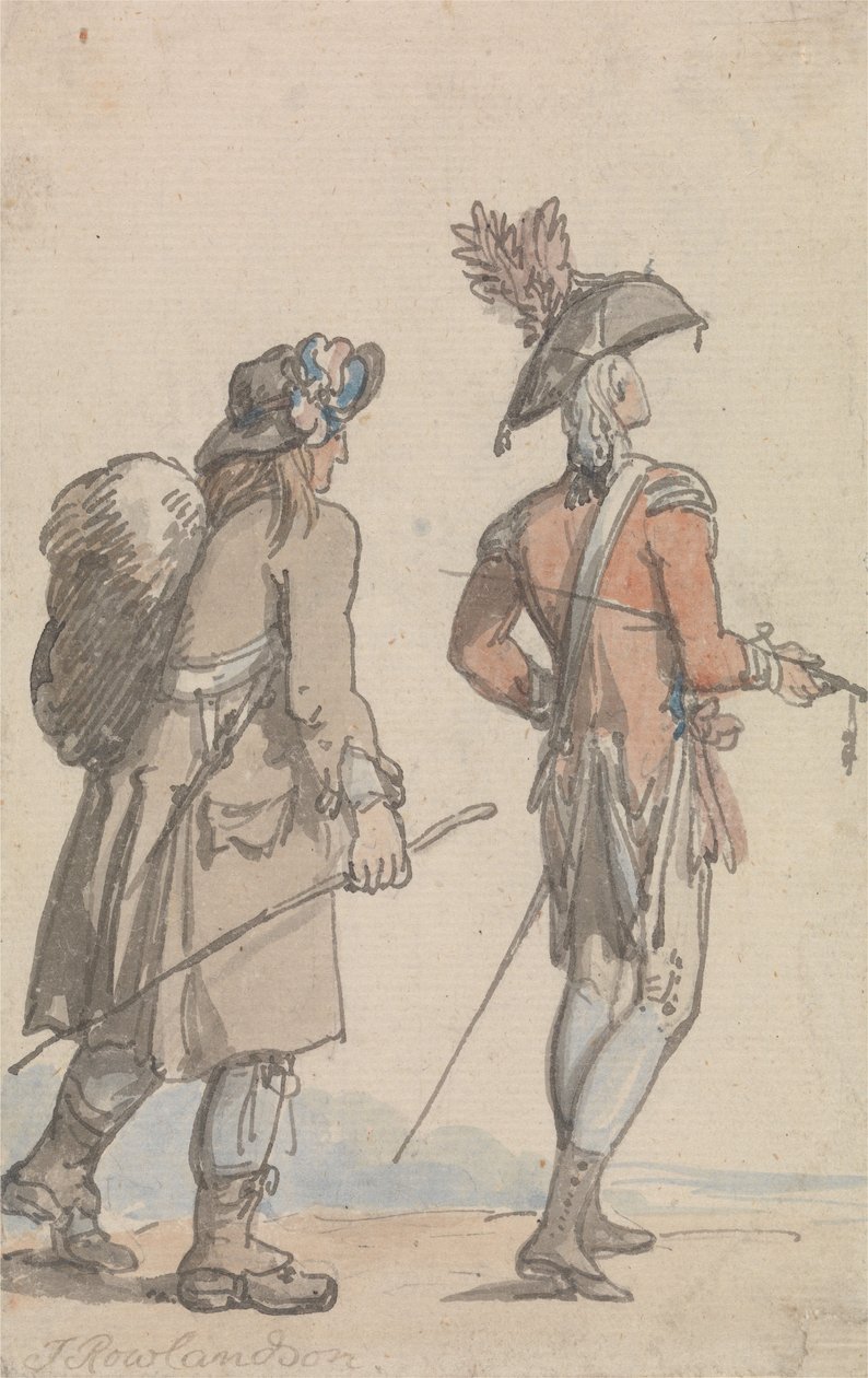 Oficer i jego sługa autorstwa Thomas Rowlandson