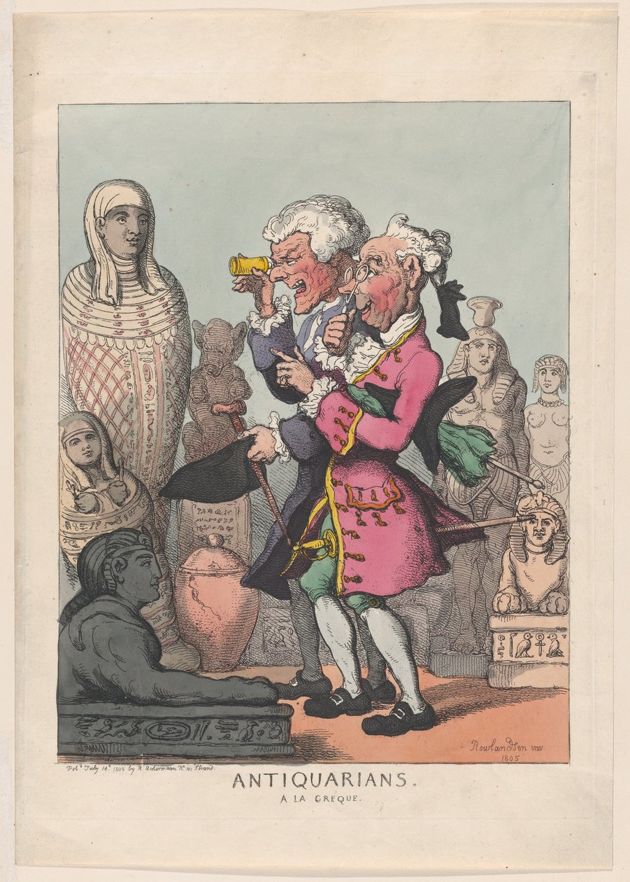 Antykwariusze a la Greque, 14 lipca 1805 r., 14 lipca 1805 r. autorstwa Thomas Rowlandson