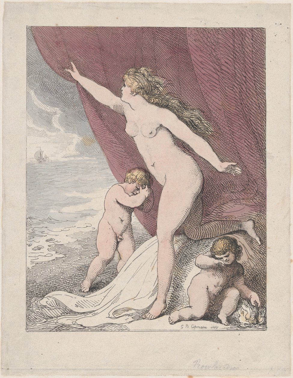 Ariadna porzucona przez Tezeusza, 1790-99., 1790-99. autorstwa Thomas Rowlandson