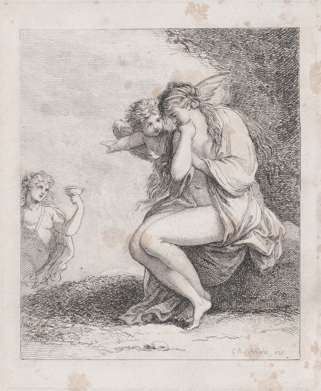 Ariadna na Naxos Podszedł Bachus, ca. 1790 r., ok. 1790 r. 1790. autorstwa Thomas Rowlandson