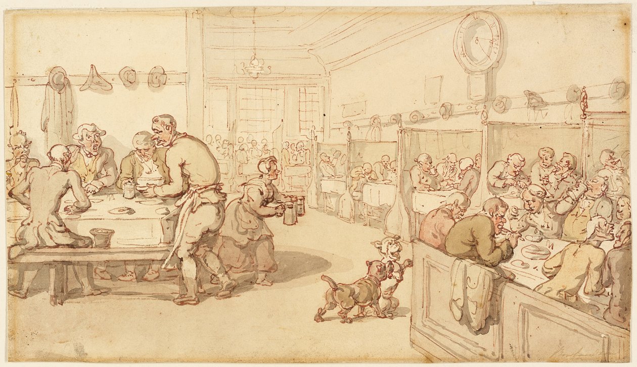 W staroangielskiej jadłodajni autorstwa Thomas Rowlandson