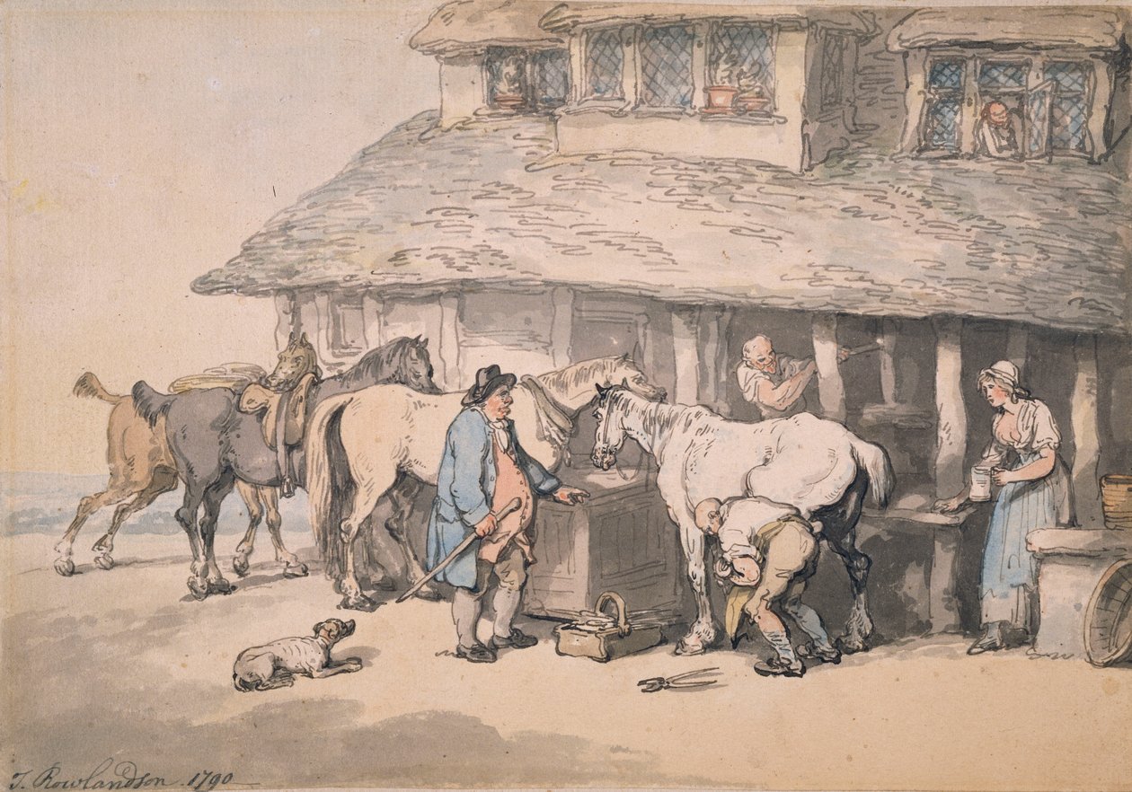 W kuźni, 1790 autorstwa Thomas Rowlandson