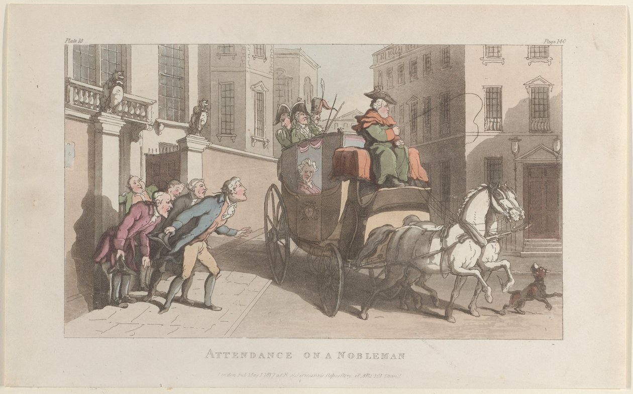Uczestnictwo w szlachcicu z The Vicar of Wakefield, 1 maja 1817, 1 maja 1817. autorstwa Thomas Rowlandson