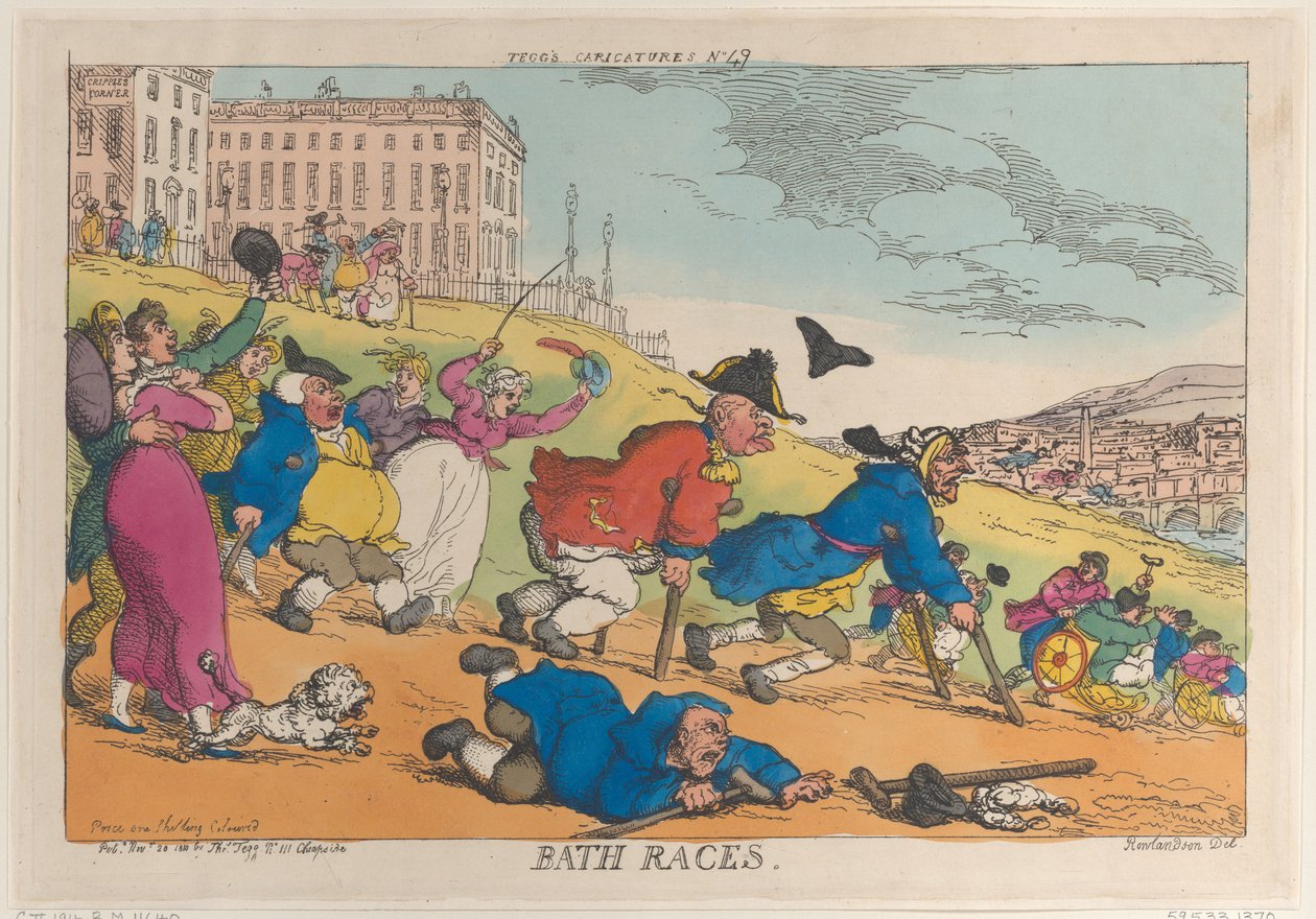 Wyścigi w kąpieliskach, 20.11.1810., 20.11.1810. autorstwa Thomas Rowlandson