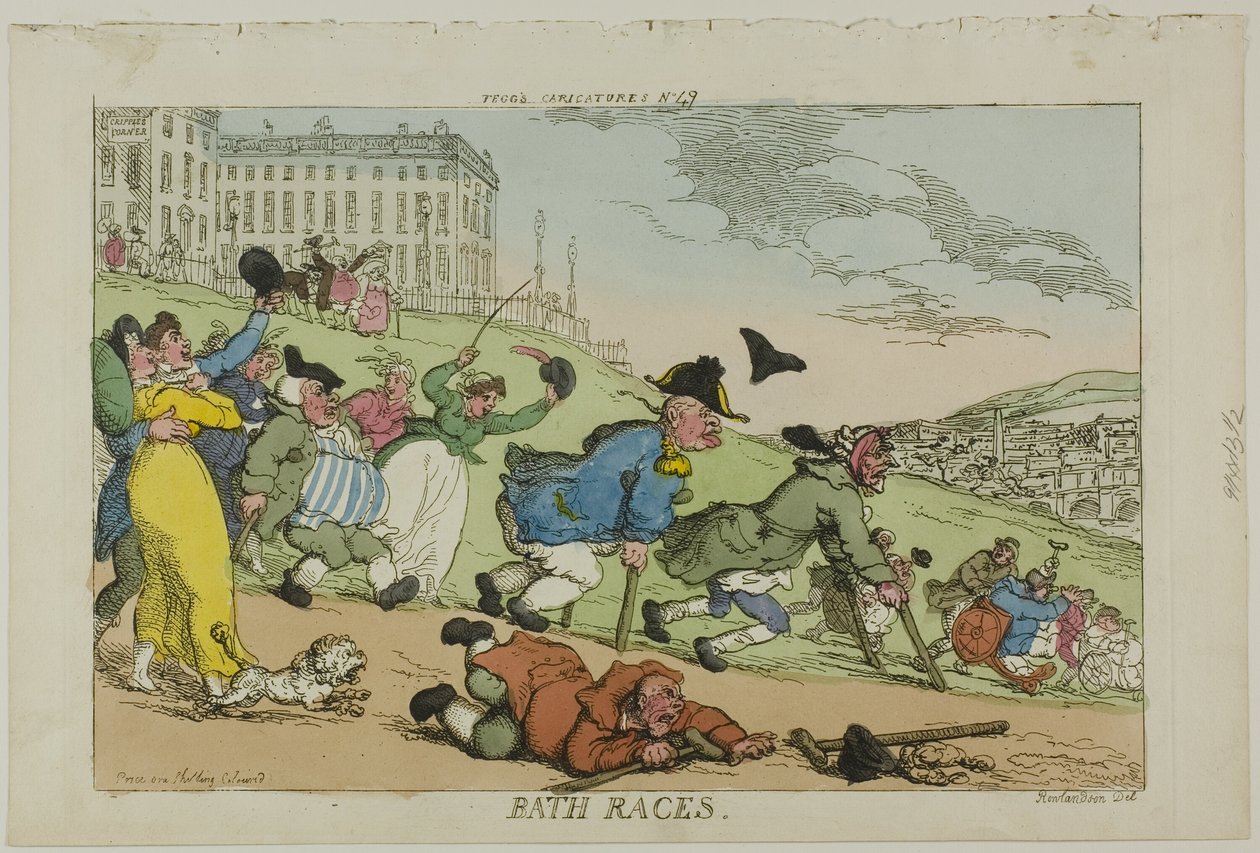 Bath Races, z karykatur Tegga nr. 49 autorstwa Thomas Rowlandson