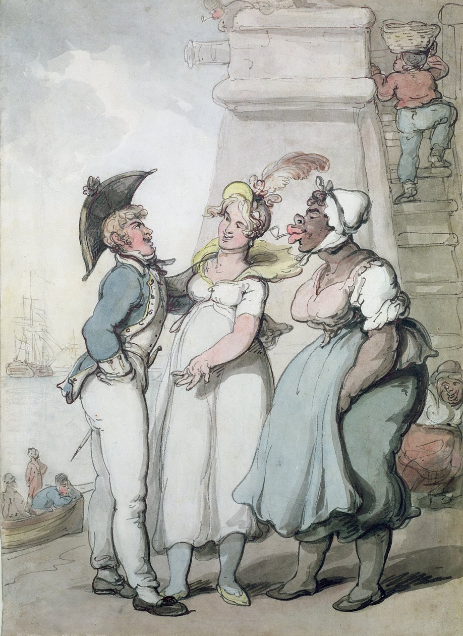 Czarna magia (atrament i wc na papierze) autorstwa Thomas Rowlandson