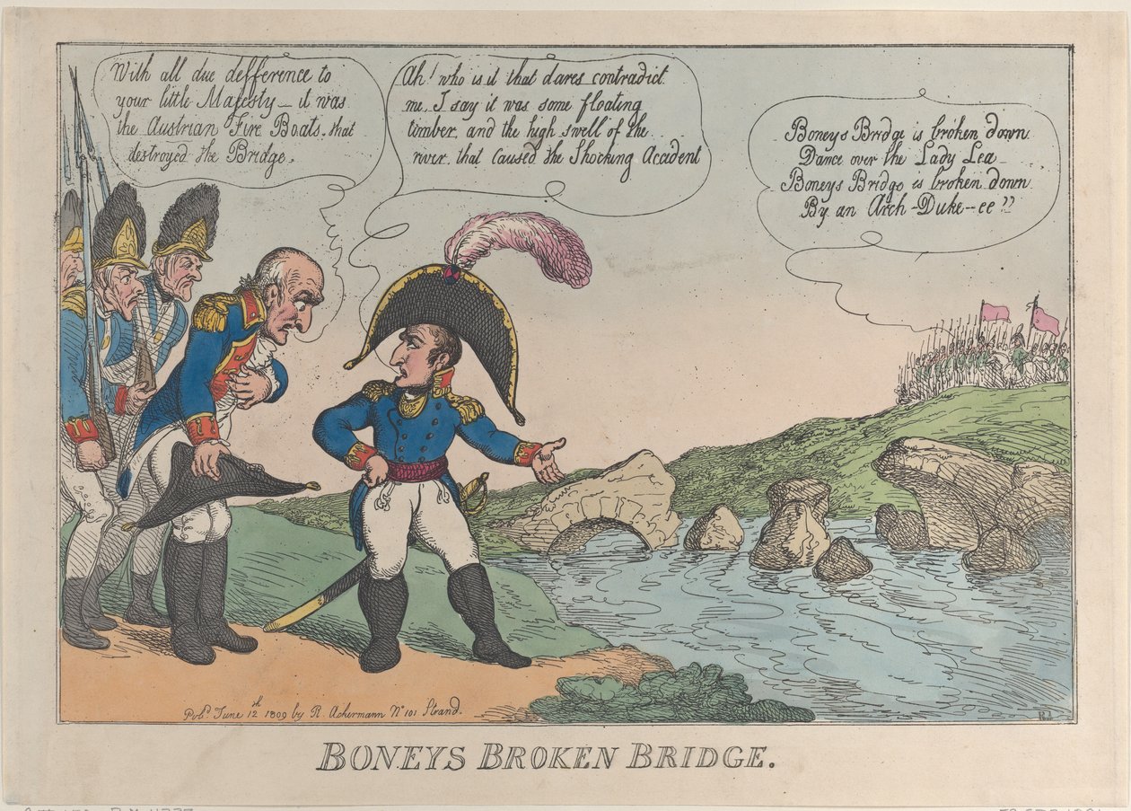Boneys Broken Bridge, 12 czerwca 1809 r., 12 czerwca 1809 r. autorstwa Thomas Rowlandson