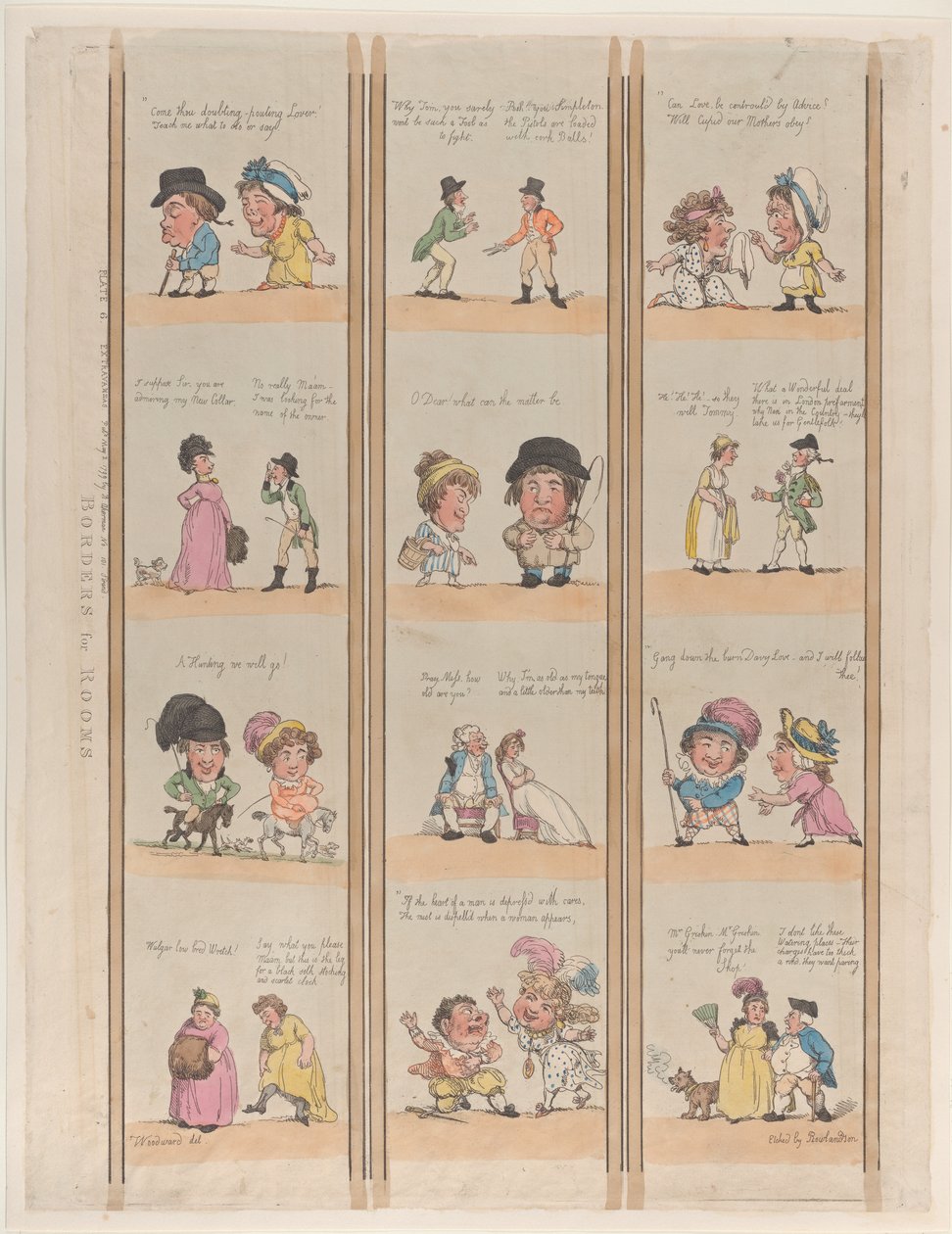 Granice pokoi, Tablica ekstrawagancka 6, 2 maja 1799., 2 maja 1799. autorstwa Thomas Rowlandson
