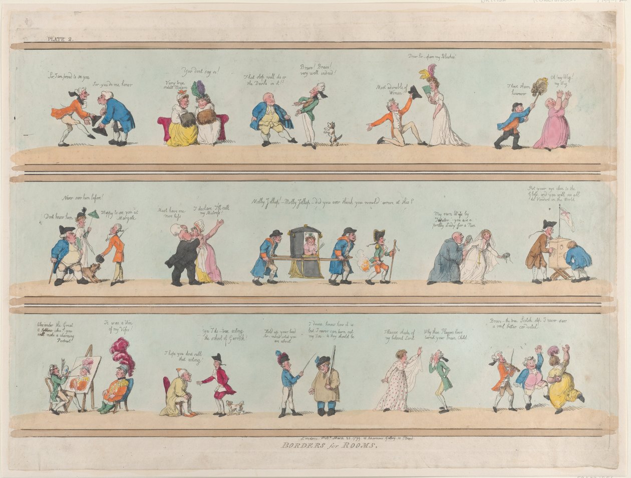 Granice pokoi, tablica 2, 25 marca 1799., 25 marca 1799. autorstwa Thomas Rowlandson
