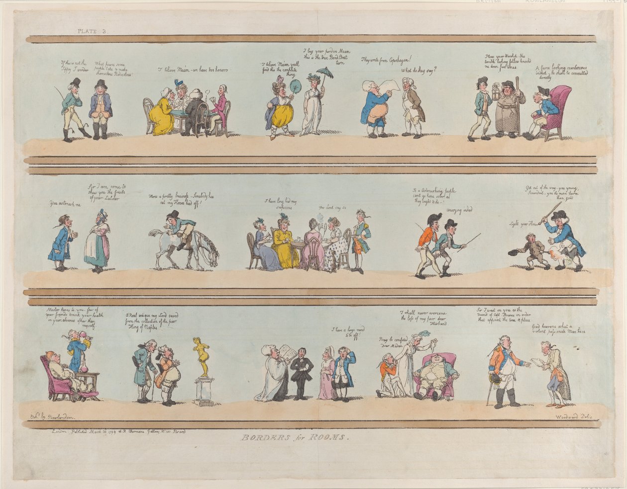 Granice pokoi, tablica 3, 30 marca 1799., 30 marca 1799. autorstwa Thomas Rowlandson