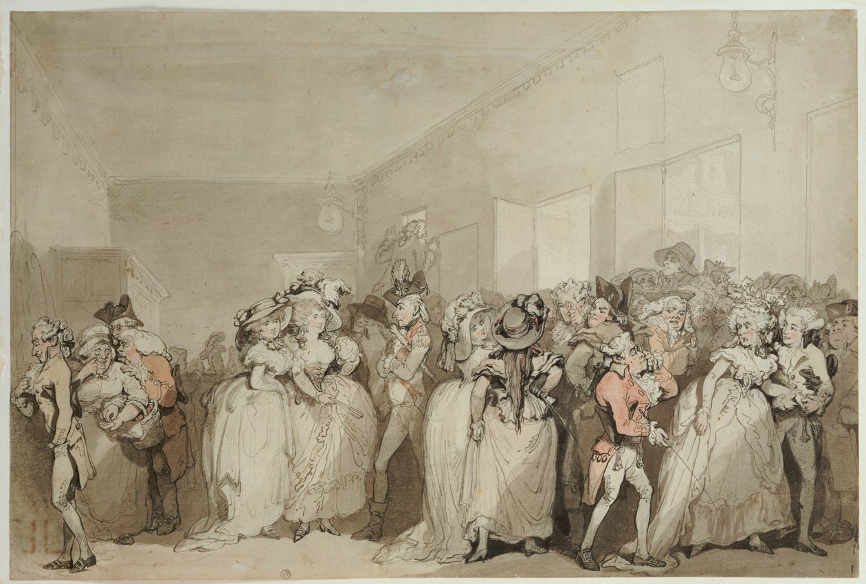 Leżaki Box-Bobby, 1785 autorstwa Thomas Rowlandson