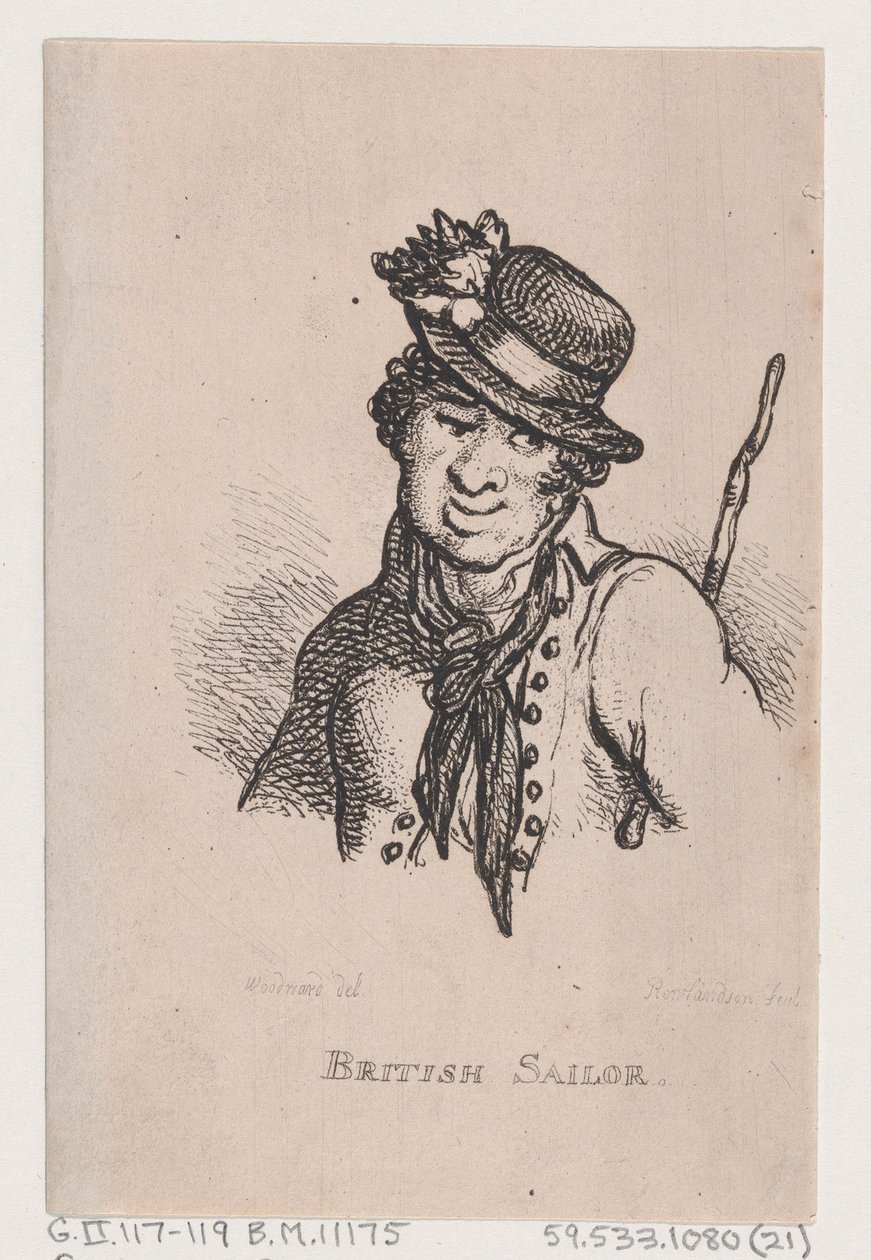 Brytyjski marynarz, kwiecień 1808., kwiecień 1808. autorstwa Thomas Rowlandson