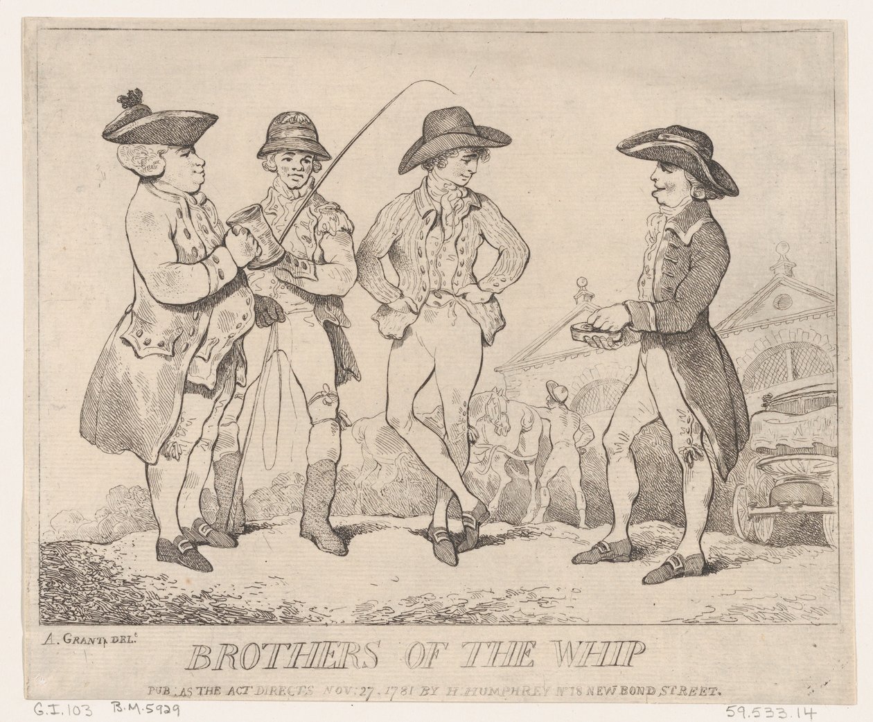 Bracia z bata, 27 listopada 1781, 27 listopada 1781. autorstwa Thomas Rowlandson