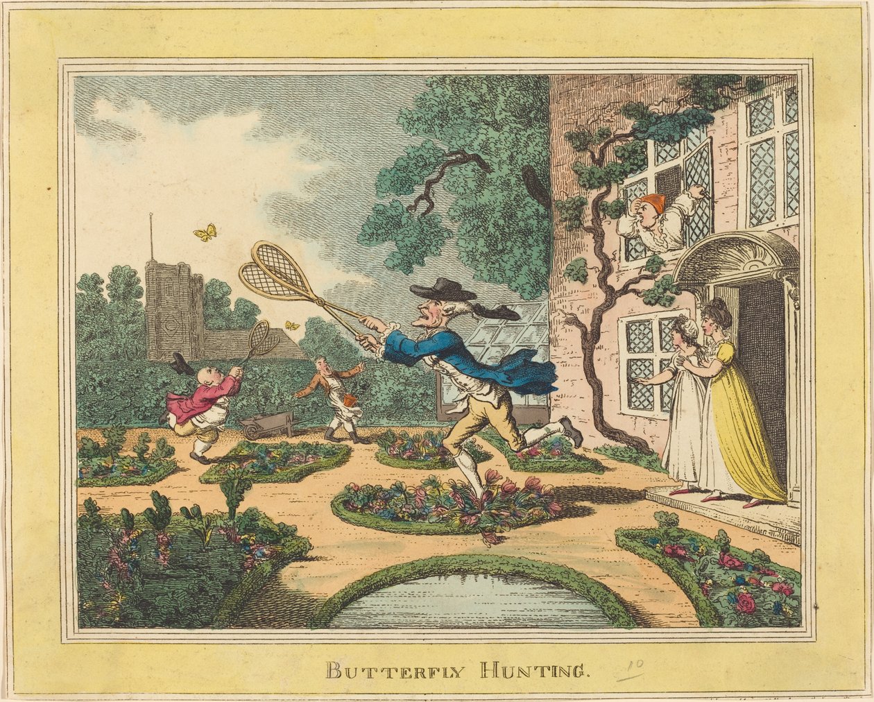 Polowanie na motyle autorstwa Thomas Rowlandson