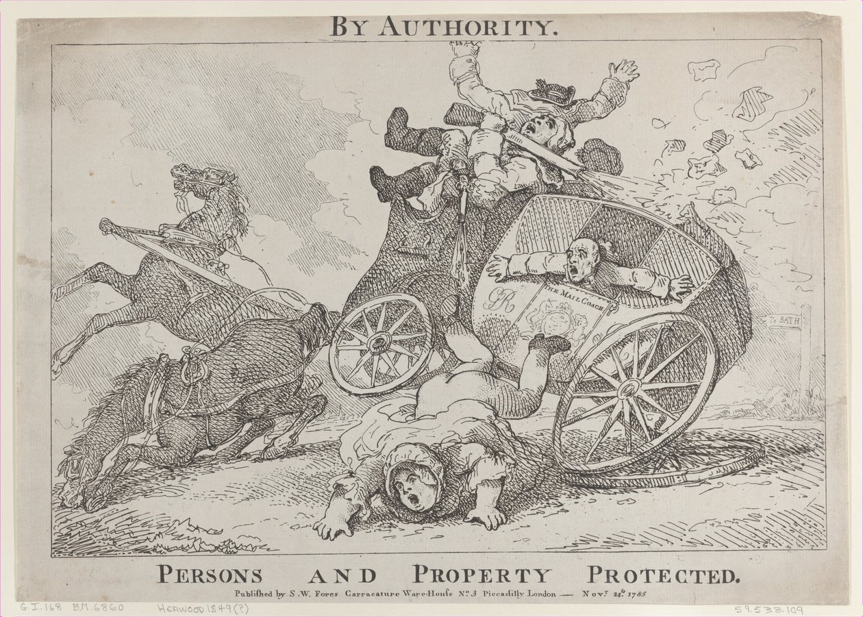 Według autorytetu. Ochrona Osób i Mienia, 24.11.1785., 24.11.1785. autorstwa Thomas Rowlandson