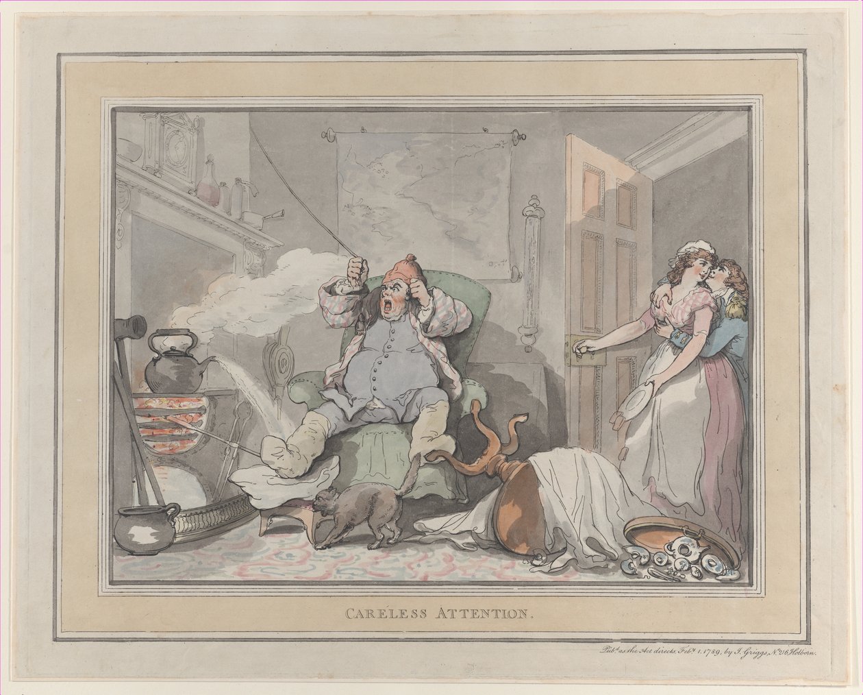 Careless Attention, 1 lutego 1789., 1 lutego 1789. autorstwa Thomas Rowlandson
