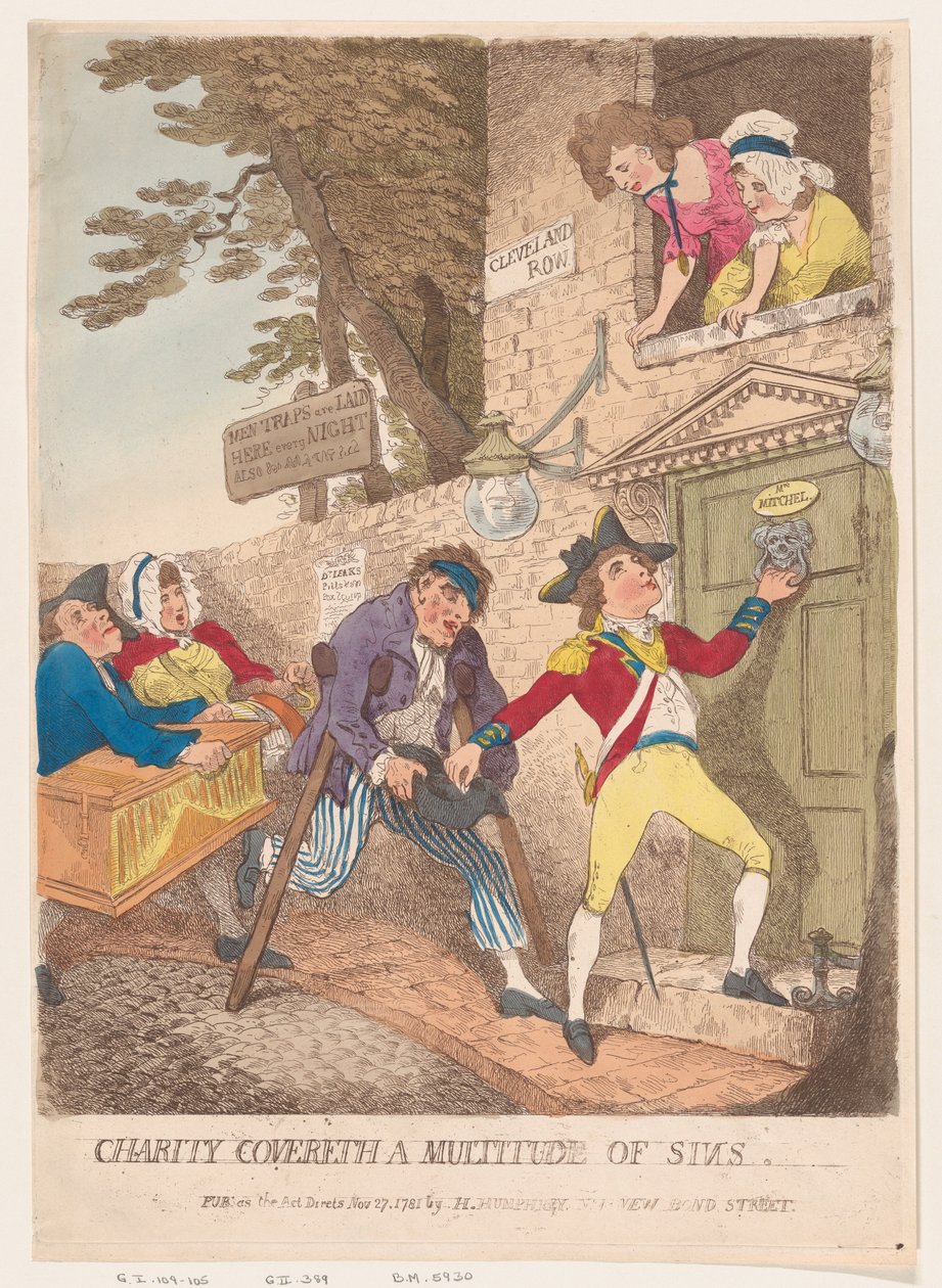 Miłosierdzie zakrywa wiele grzechów, 27 listopada 1781, 27 listopada 1781. autorstwa Thomas Rowlandson