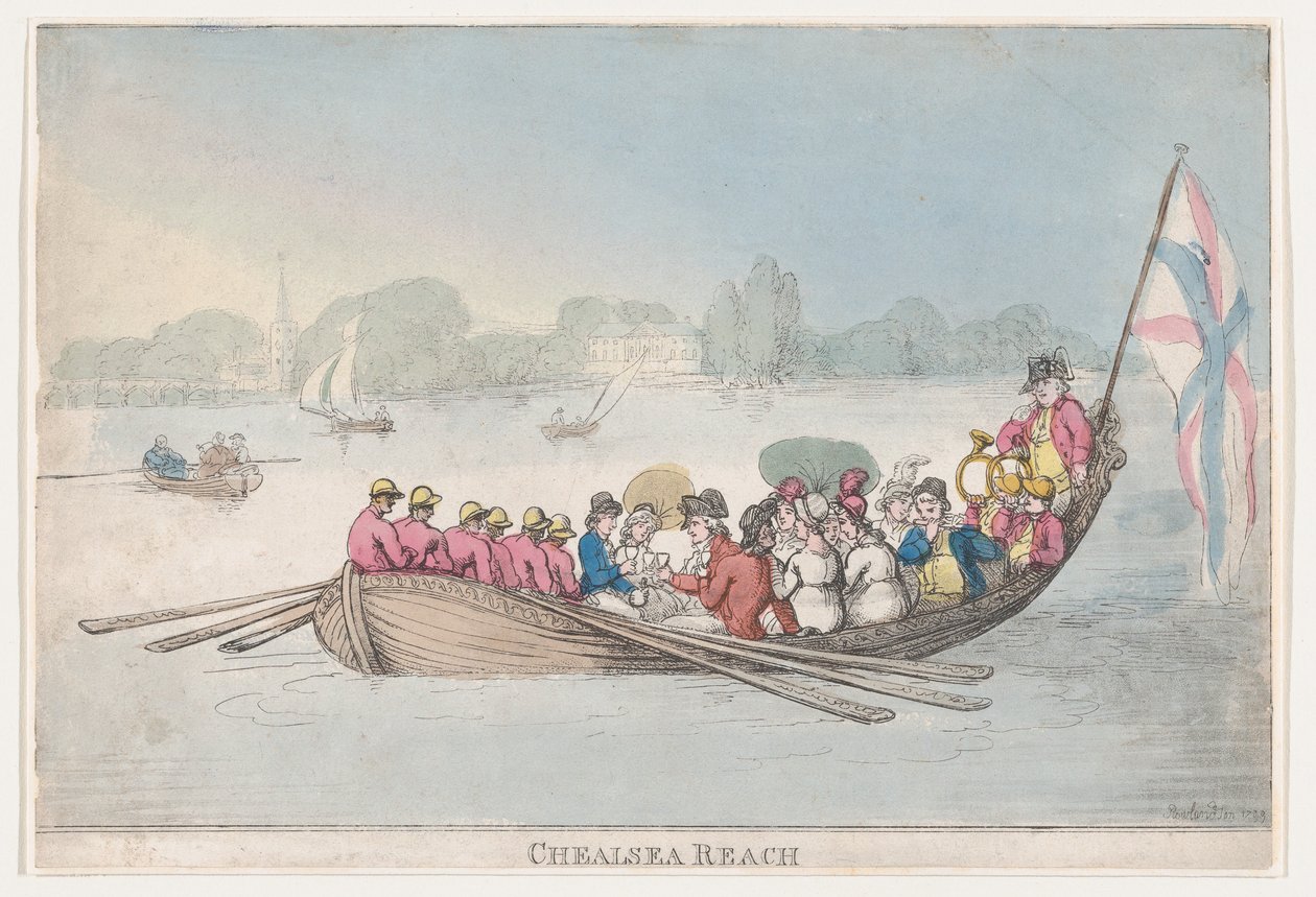 Chelsea Reach, 1799., 1799. autorstwa Thomas Rowlandson