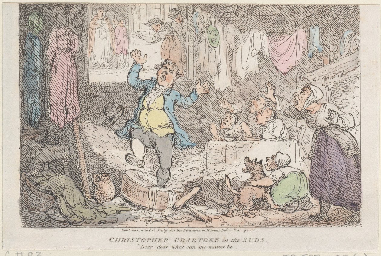 Christopher Crabtree w Suds: Drogi, drogi, co może być, 1807., 1807. autorstwa Thomas Rowlandson