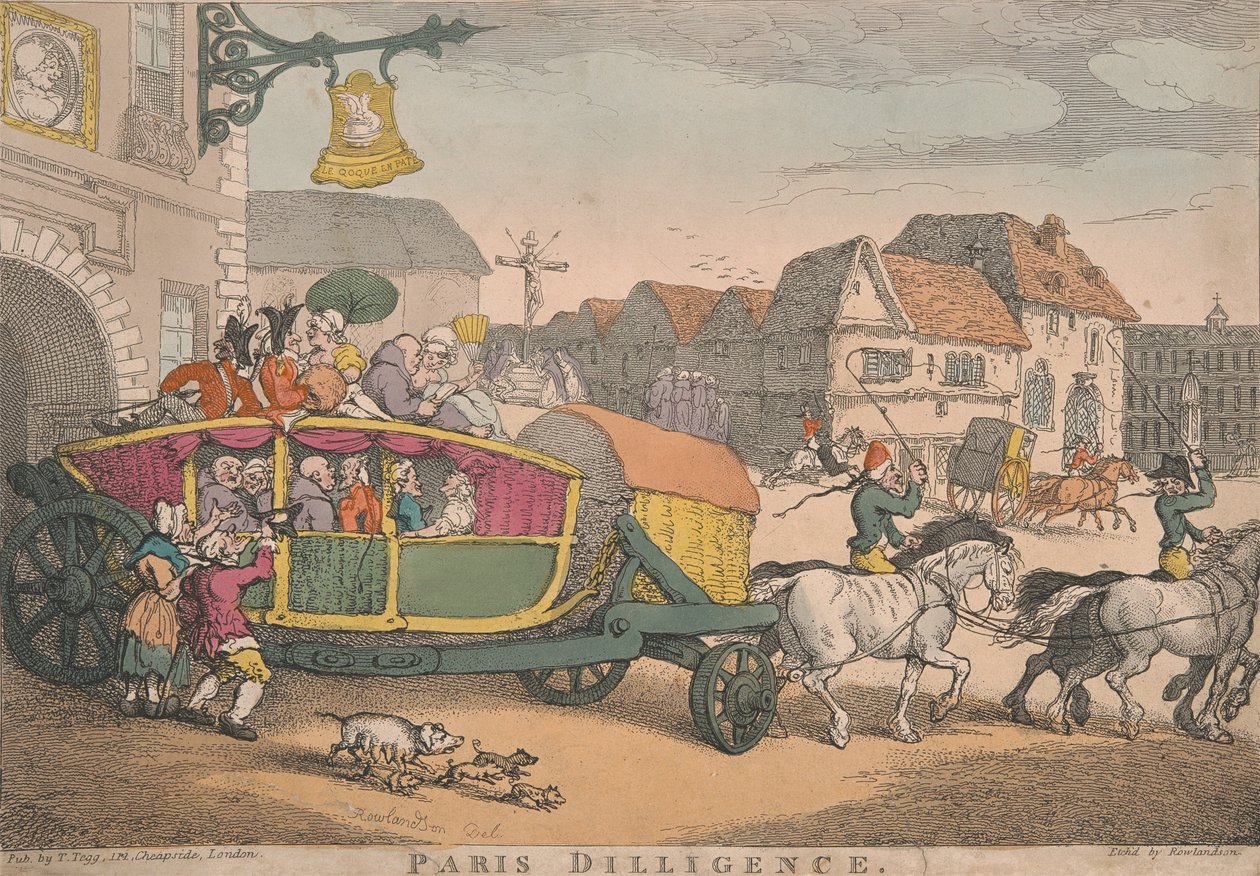 Coaching: Paris Diligence autorstwa Thomas Rowlandson