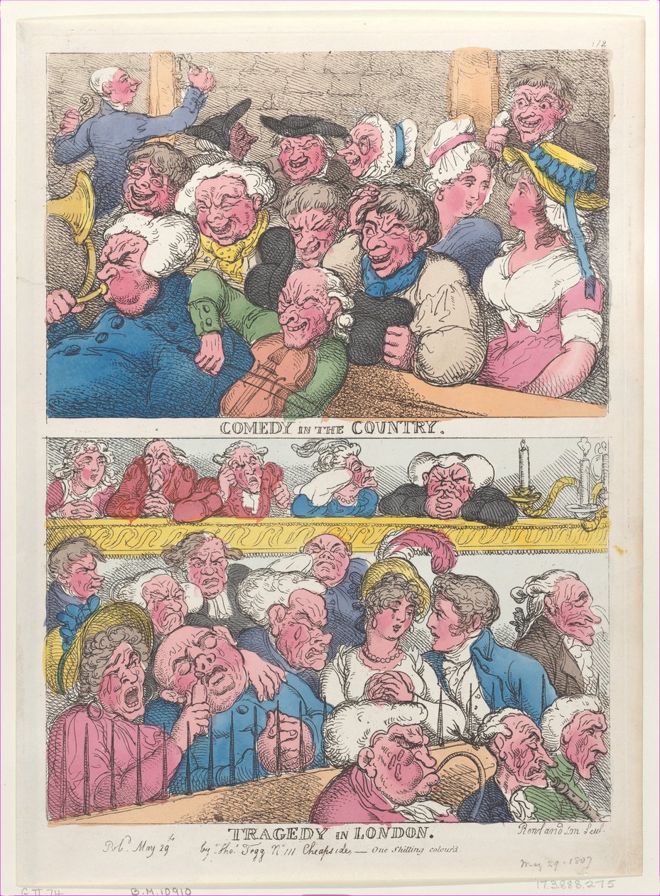 Komedia na wsi, Tragedia w Londynie, 29 maja 1807., 29 maja 1807. autorstwa Thomas Rowlandson