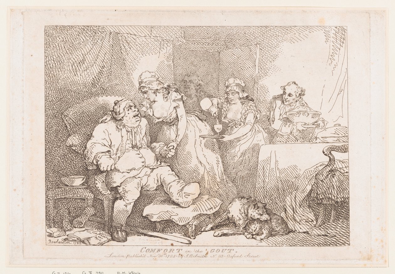 Komfort przy dnie moczanowej autorstwa Thomas Rowlandson