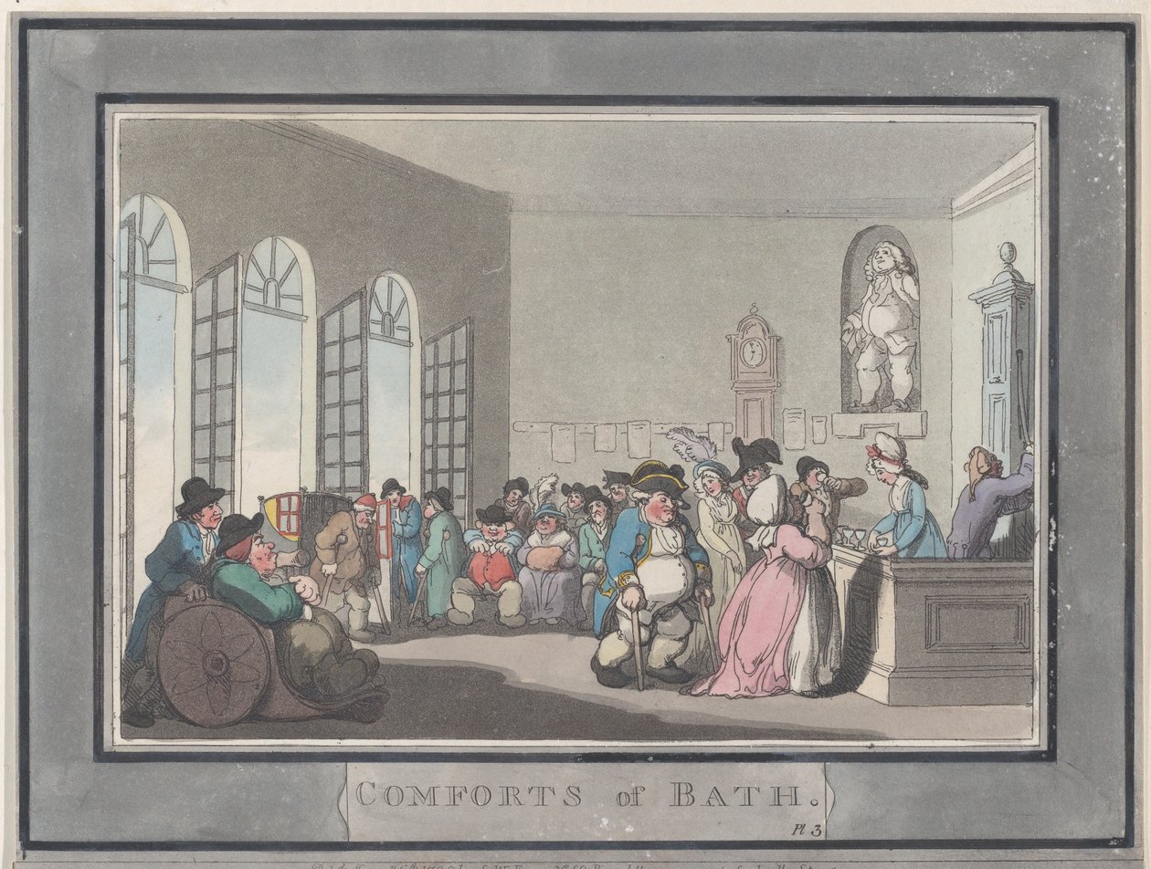 Comforts of Bath, płyta 3, 6 stycznia 1798., 6 stycznia 1798. autorstwa Thomas Rowlandson