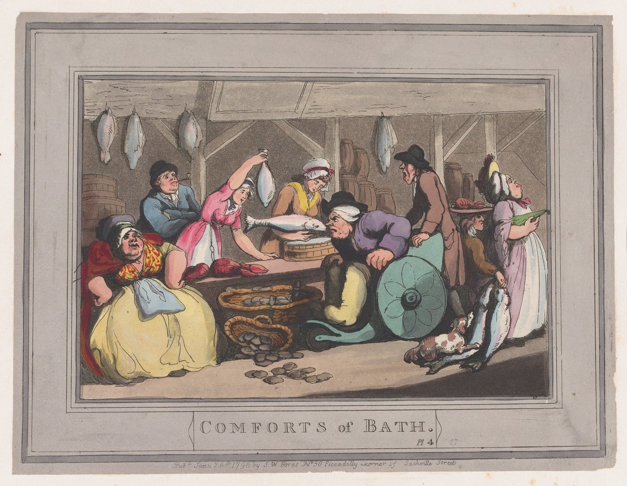 Comforts of Bath, płyta 4, 6 stycznia 1798 r., 6 stycznia 1798 r. autorstwa Thomas Rowlandson