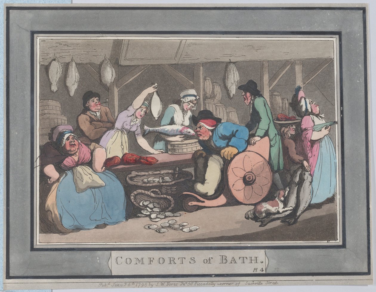 Comforts of Bath, płyta 4, 6 stycznia 1798., 6 stycznia 1798. autorstwa Thomas Rowlandson