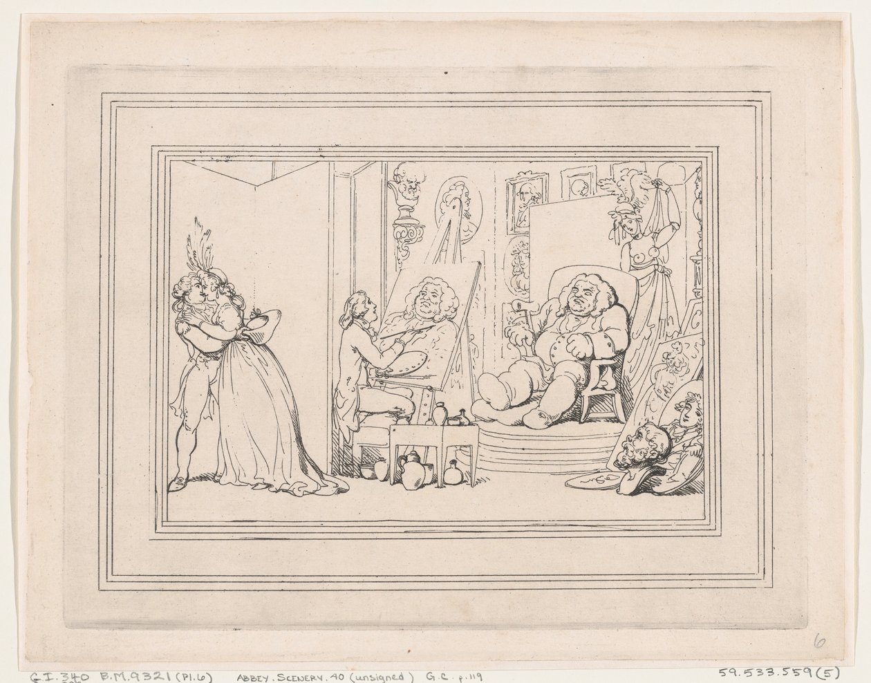 „Comforts of Bath”, tablica 6 autorstwa Thomas Rowlandson