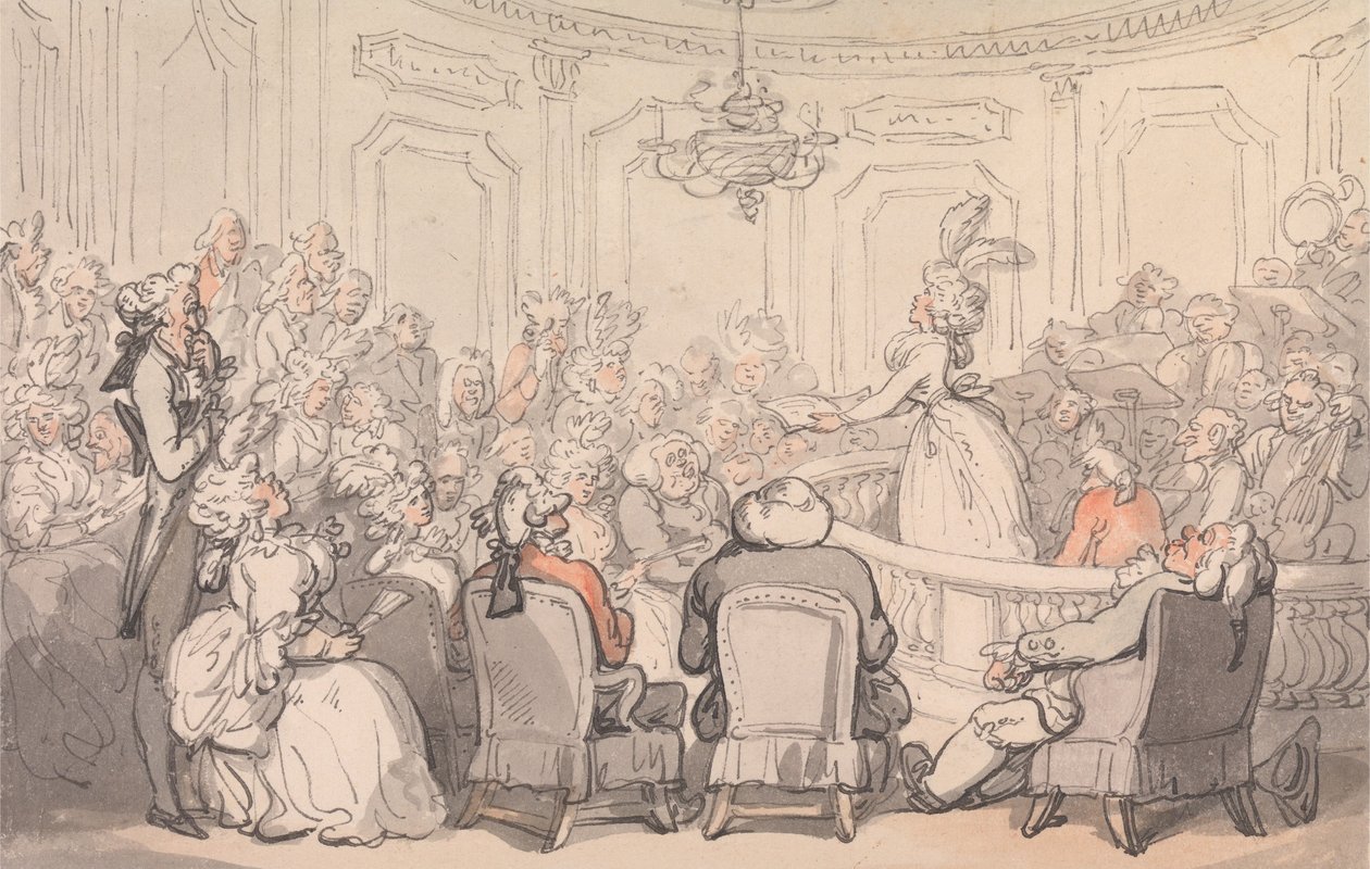 „Comforts of Bath”: koncert autorstwa Thomas Rowlandson
