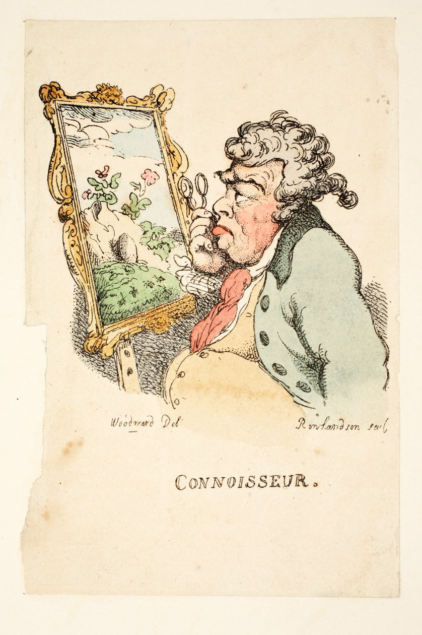 Koneser, (ręcznie kolorowy grawer) autorstwa Thomas Rowlandson