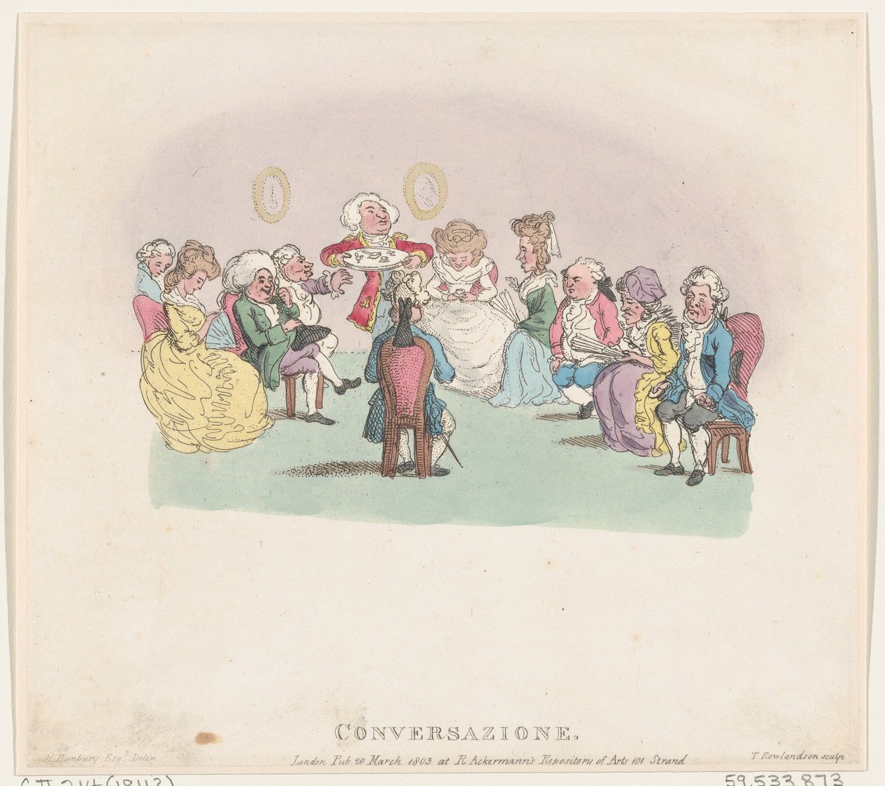 Rozmowa, 20 marca 1803., 20 marca 1803. autorstwa Thomas Rowlandson