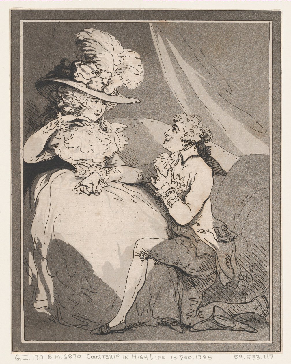 Zaloty w High Life, 15 grudnia 1785., 15 grudnia 1785. autorstwa Thomas Rowlandson