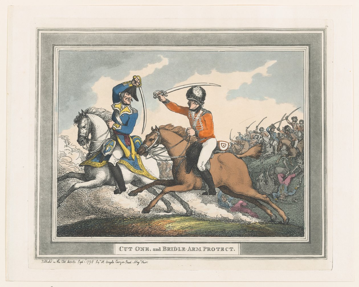 Cut One and Bridle Arm Protect, 1 września 1798., 1 września 1798. autorstwa Thomas Rowlandson