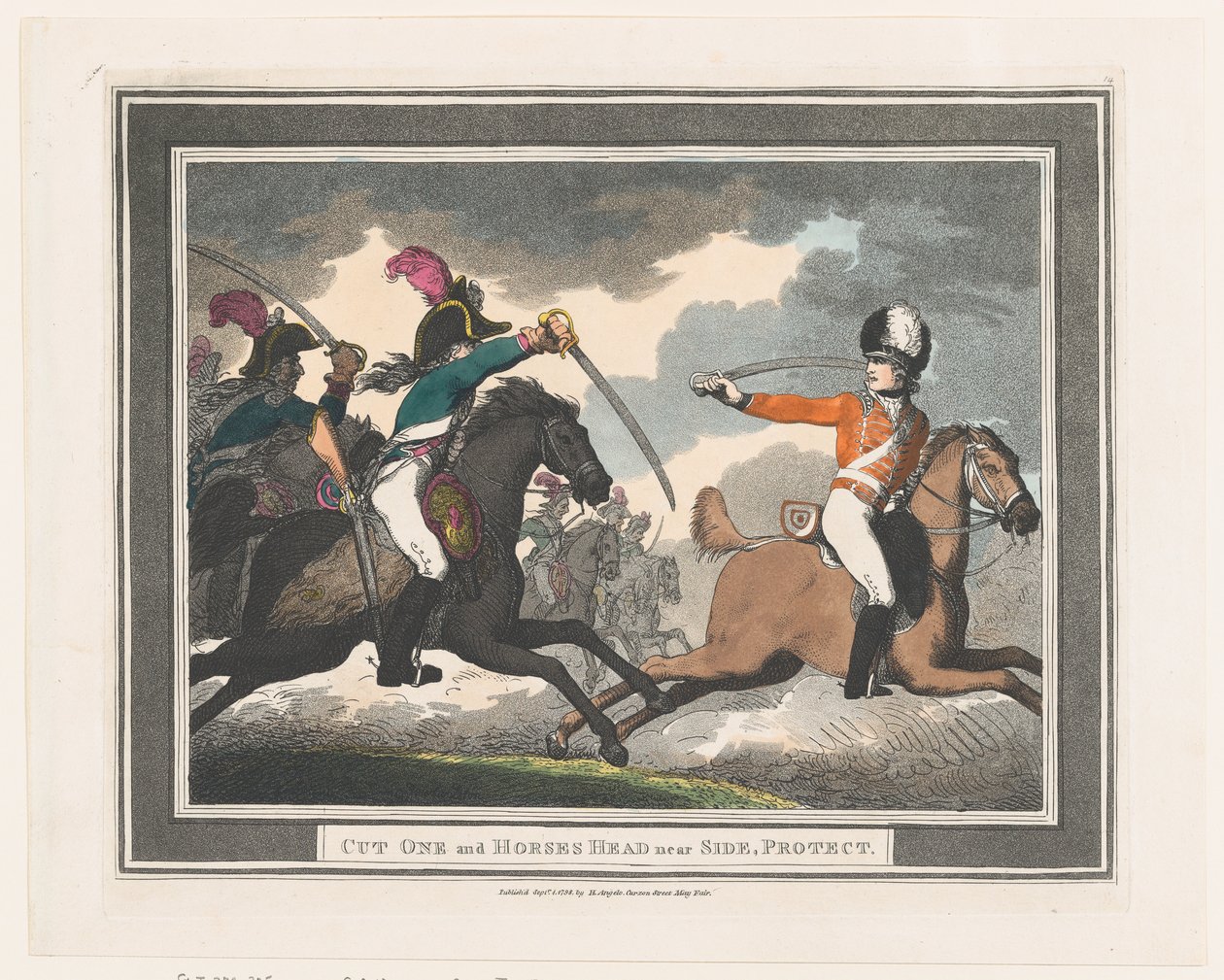 Cut One and Horses Head near Side, Protect, 1 września 1798., 1 września 1798. autorstwa Thomas Rowlandson