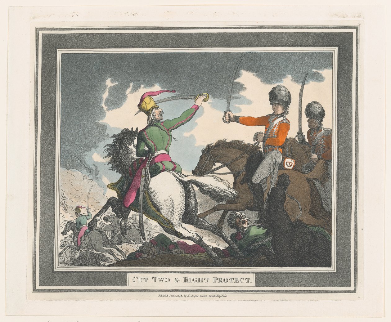 Cut Two & Right Protect, 1 września 1798., 1 września 1798. autorstwa Thomas Rowlandson