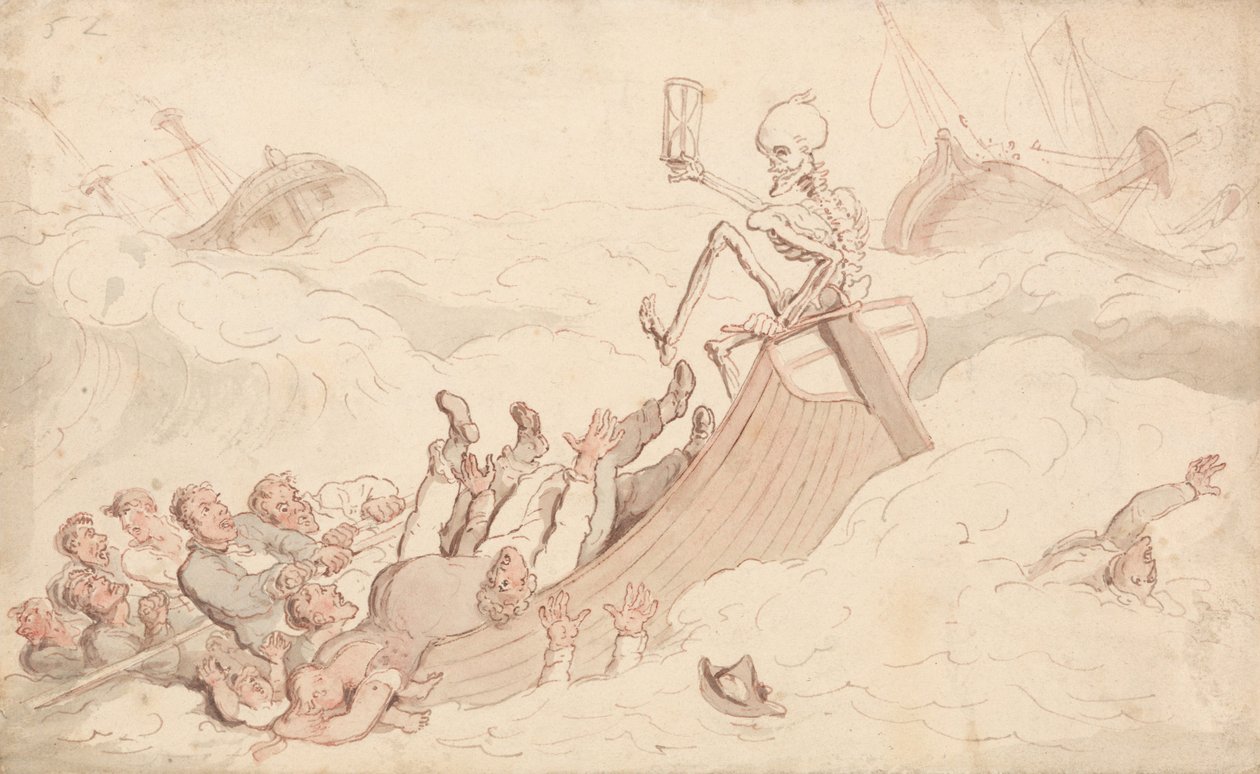 Śmierć, która została pilotem autorstwa Thomas Rowlandson