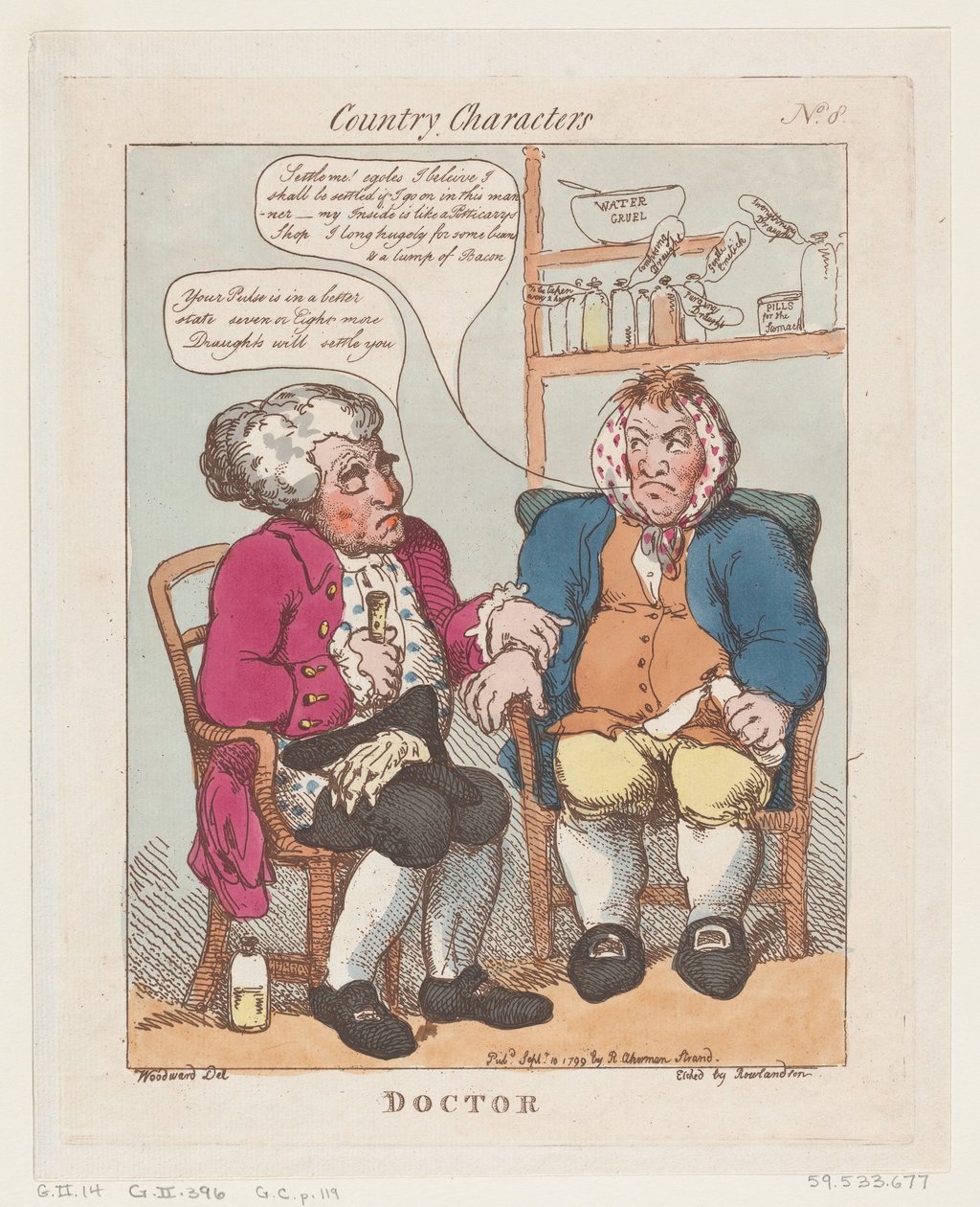 Doktor, 10 września 1799., 10 września 1799. autorstwa Thomas Rowlandson