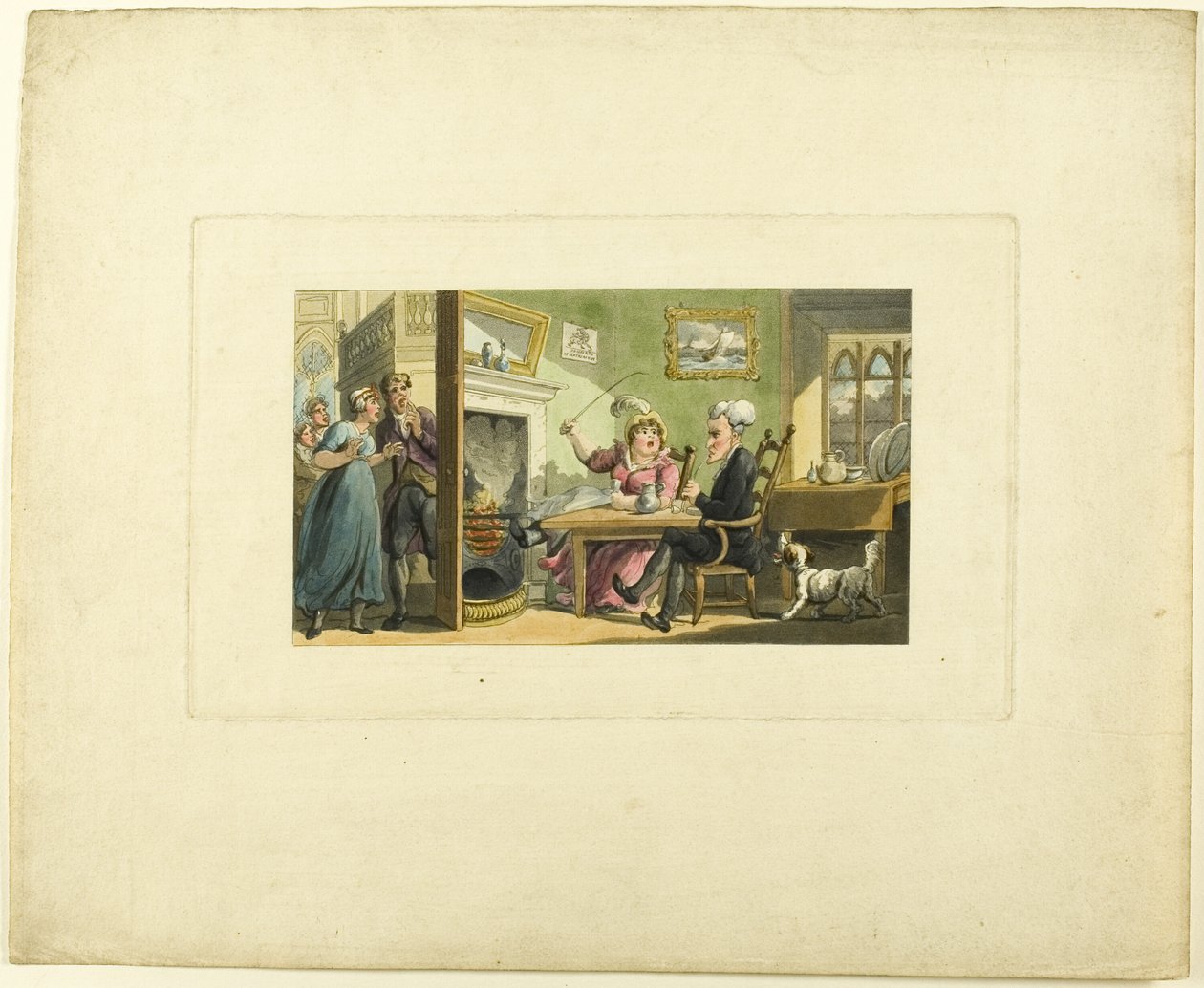 Doctor Syntax wrócił z trasy, z trasy Doctor Syntax autorstwa Thomas Rowlandson