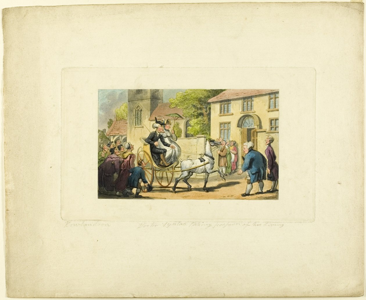 Doctor Syntax biorąc posiadanie jego życia, z trasy Doctor Syntax autorstwa Thomas Rowlandson