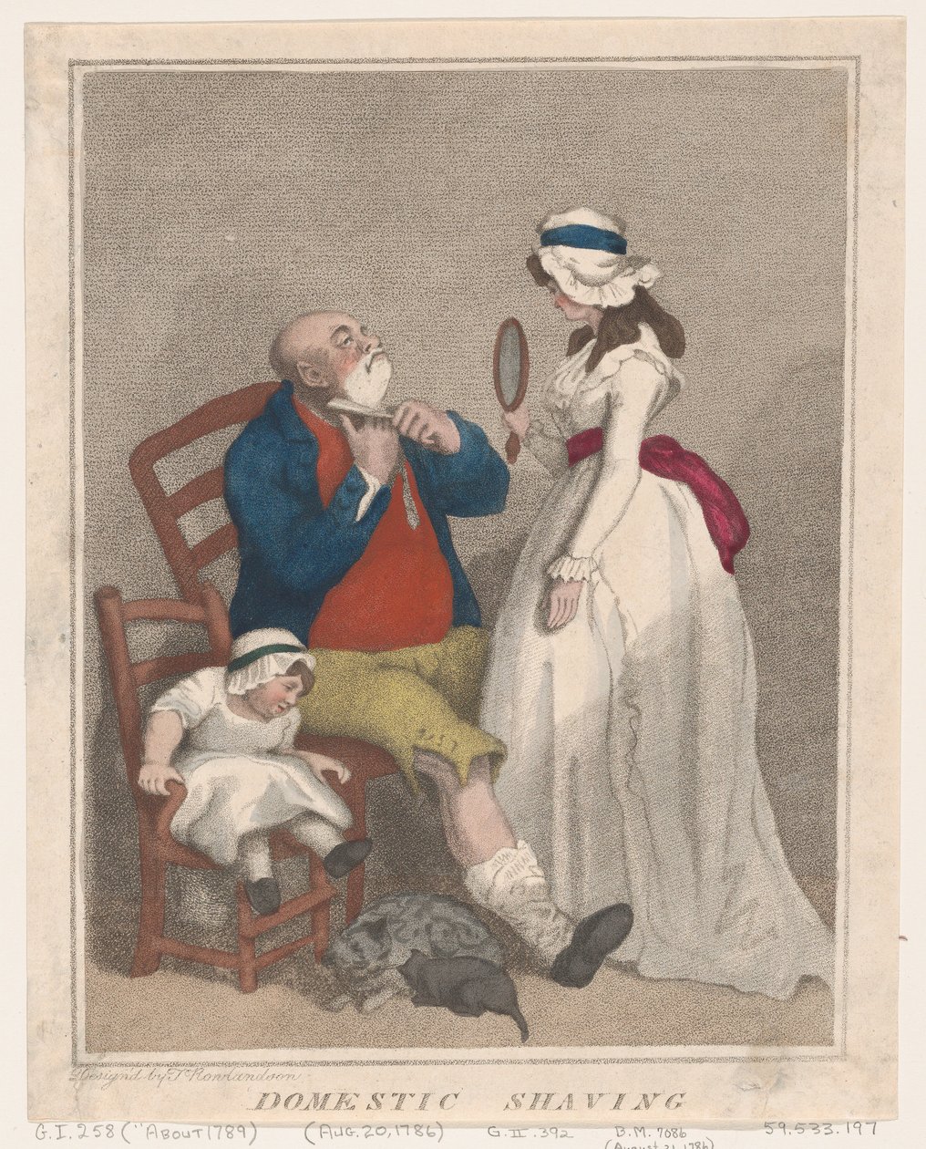Golenie domowe, 21 sierpnia 1786 r., 21 sierpnia 1786 r. autorstwa Thomas Rowlandson