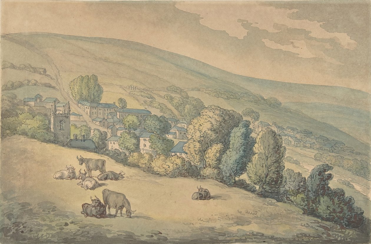 Downlands, Sussex, 1780-1827. autorstwa Thomas Rowlandson