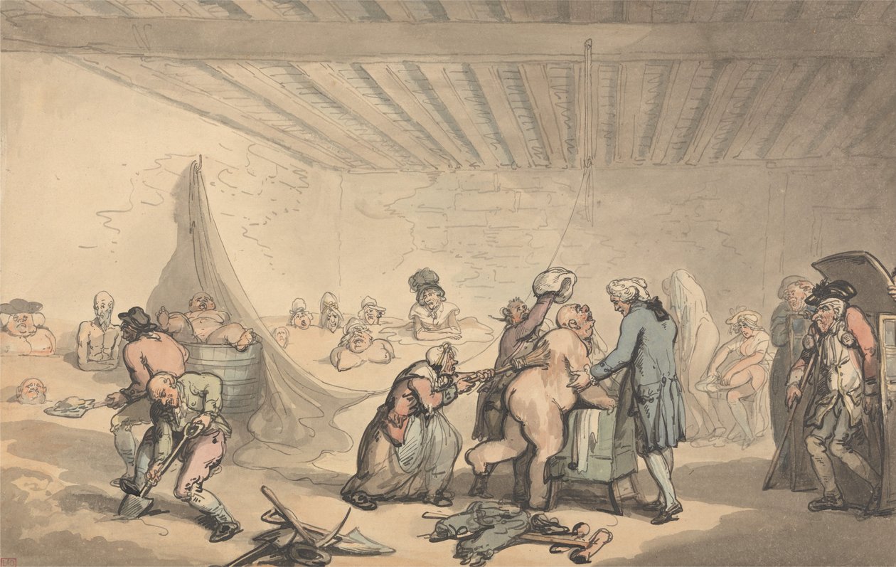 Kąpielisko dr Grahama autorstwa Thomas Rowlandson